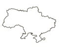 Map of Ukraine. Outline map vector illustration
