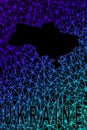 Map of Ukraine, Polygonal mesh line map Royalty Free Stock Photo