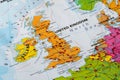 Map of United Kingdom and Ireland Royalty Free Stock Photo