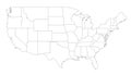 Map of the United States Royalty Free Stock Photo