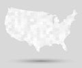 Map United States America made puzzle grey pieces Royalty Free Stock Photo