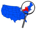 USA State Under A Magnifying Glass New York Royalty Free Stock Photo