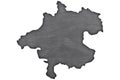 Map of Upper Austria on dark slate