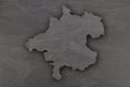 Map of Upper Austria on dark slate