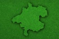 Map of Upper Austria on green felt