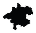 Map of Upper Austria, map silhouette.