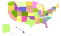 Map of USA Royalty Free Stock Photo
