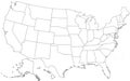 Map of USA Royalty Free Stock Photo