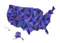 Map of USA. Isolated illustration. United States of Ameri