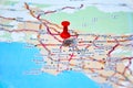 The map of USA - Los Angeles Royalty Free Stock Photo
