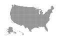 USA map made by dots and points. Dotty map of United State of America. Vector Royalty Free Stock Photo