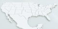 Map of USA and Mexico. Highly detailed 3D rendering Royalty Free Stock Photo