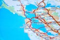 The map of USA - San Francisco