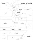 Map of Utah state Royalty Free Stock Photo
