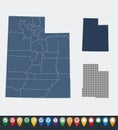 Map of Utah state