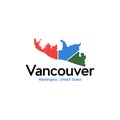 Map Of Vancouver Geometric Creative Design