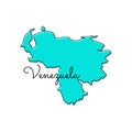 Map of Venezuela Vector Design Template.