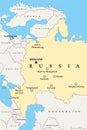 Venues of Football World Cup in Russia, map