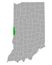 Map of Vermillion in Indiana