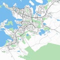 Map of the city Reykjavik.