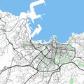 Map of the city of Gijon.