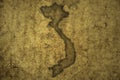 map of vietnam on a old vintage crack paper background Royalty Free Stock Photo