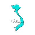 Map of Vietnam Vector Design Template.