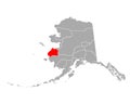 Map of Wade Hampton in Alaska