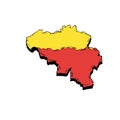 Map of Wallonia and Flanders.