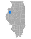 Map of Warren in Illinois