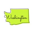 Map of Washington Vector Design Template. Royalty Free Stock Photo