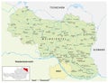 Map of the Weinviertel region in northeastern Lower Austria, Austria Royalty Free Stock Photo