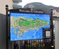 City map on tourist sign board