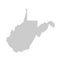 Map of West Virginia, WV Royalty Free Stock Photo