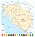 Map of the Western Balkans and Flat Map Pointers