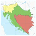 Map of the Western Balkans. No text