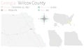 Map of Wilcox County in Georgia Royalty Free Stock Photo