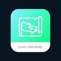 Map, World, Canada Mobile App Button. Android and IOS Line Version Royalty Free Stock Photo