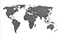 Map of World map on dark slate