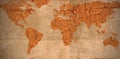 Map of the World Dry and Cracked on grunge vintage paper- original image of Earth from NASA Royalty Free Stock Photo