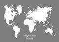 Map of the World on a grey background Royalty Free Stock Photo