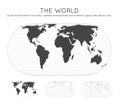 Map of The World. Herbert Hufnage`s. Royalty Free Stock Photo