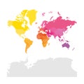 Colorful political map of World. Royalty Free Stock Photo