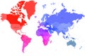 Colorful political map of World.