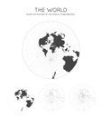 Map of The World. Stereographic.