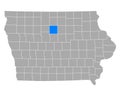 Map of Wright in Iowa