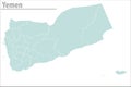 Map of Yemen , vector illustration on transparent background