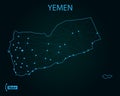 Map of Yemen. Vector illustration. World map