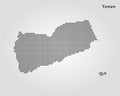 Map of Yemen. Vector illustration. World map