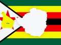 Map of Zimbabwe.